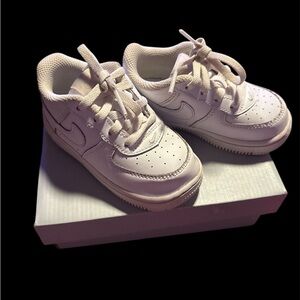 Nike Kids White Lace-Up Sneakers